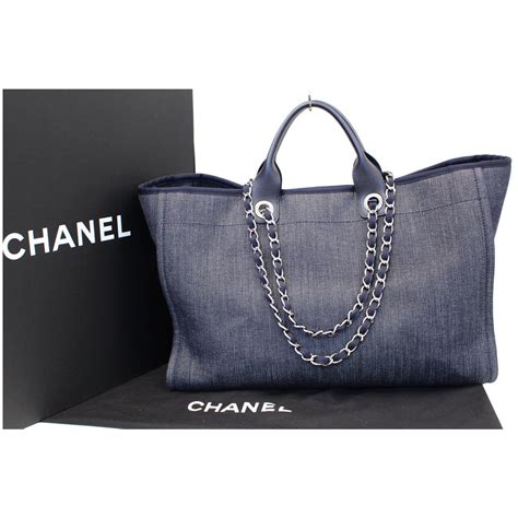 chanel shopping cart|Chanel denim shopping bags.